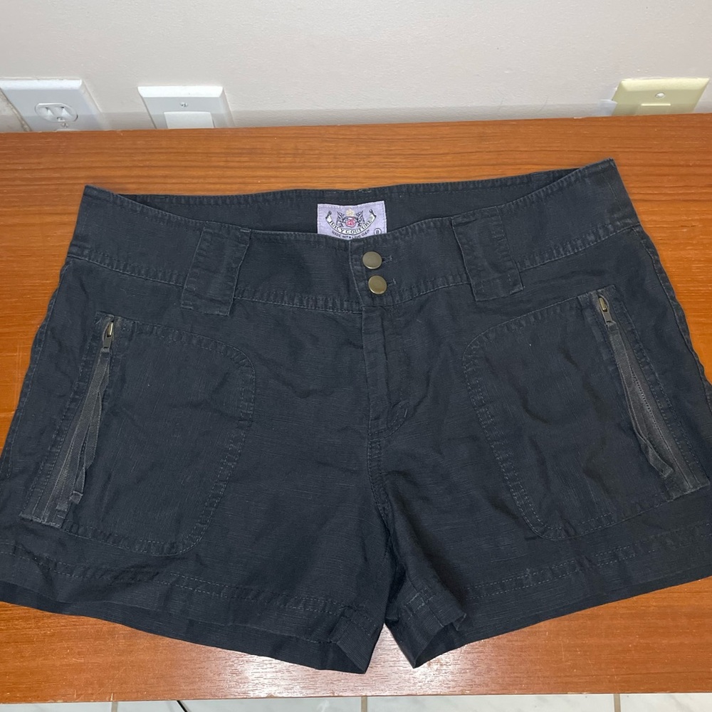 Juicy Couture linen black shorts women’s 8